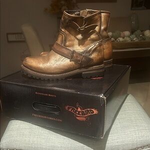 Freebird Distressed Bronze Harley Boots